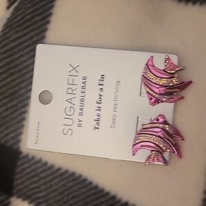 Sugarfix by BaubleBar Pink Fish Earrings NWT